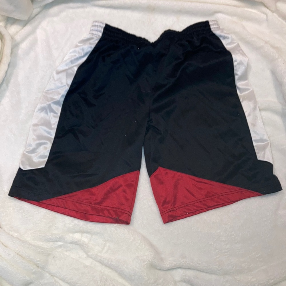 MENS SZ XL BLACK RED WHITE ATHLETIC SHORTS